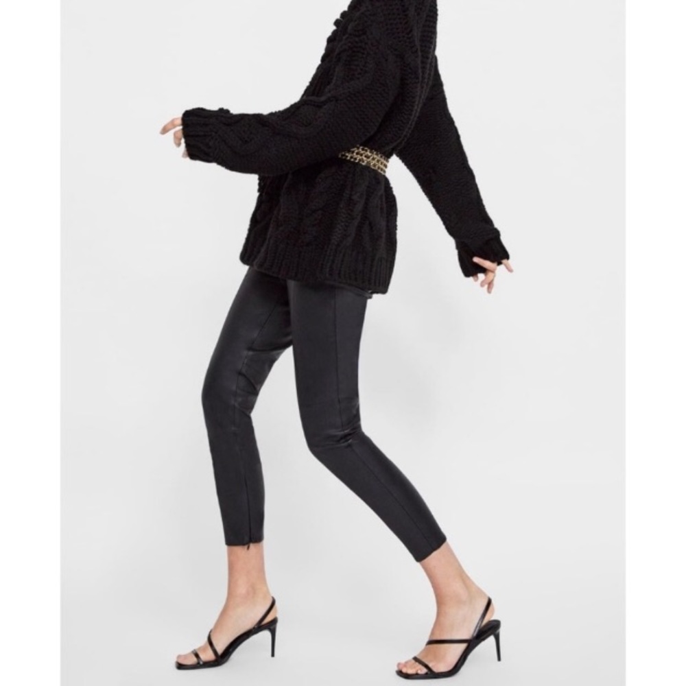 Sold zara Faux Leather Pants - Picture 2 of 8